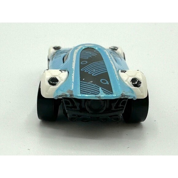 2013 Hot Wheels Light Blue Soccer Car J21 BDD12 - Picture 4 of 6